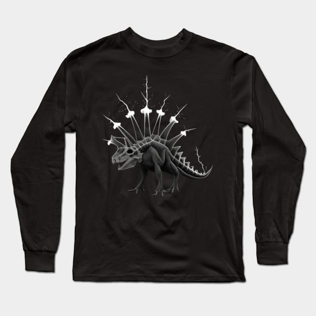 dinosaur fossil Long Sleeve T-Shirt by Crazy skull